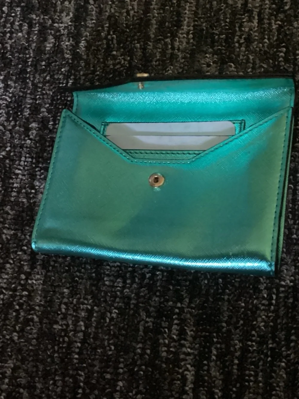 Victoria's Secret Metallic Teal Wristlet - Picture 4 of 4